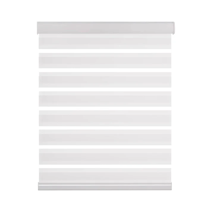 Custom Light Filtering Cordless Zebra Roller Shades - Image 11