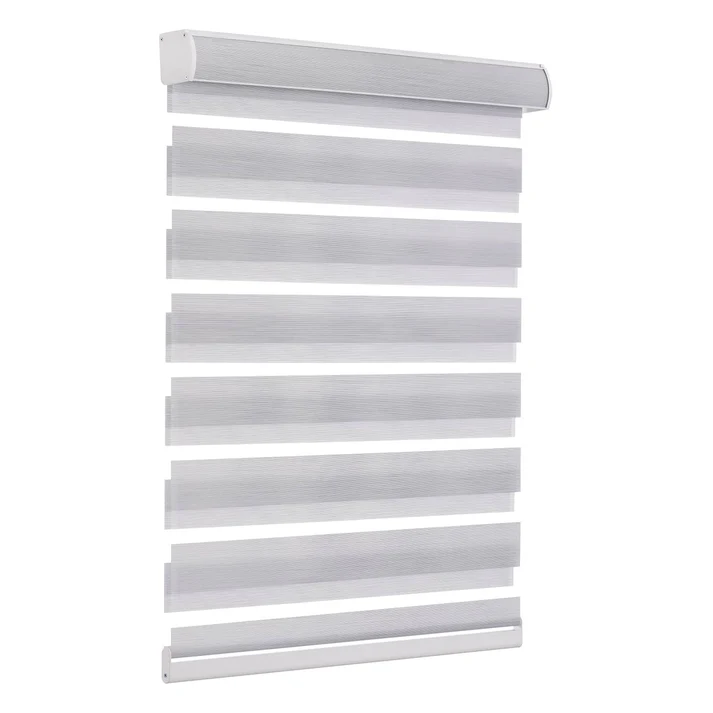 Custom Light Filtering Cordless Zebra Roller Shades - Image 9