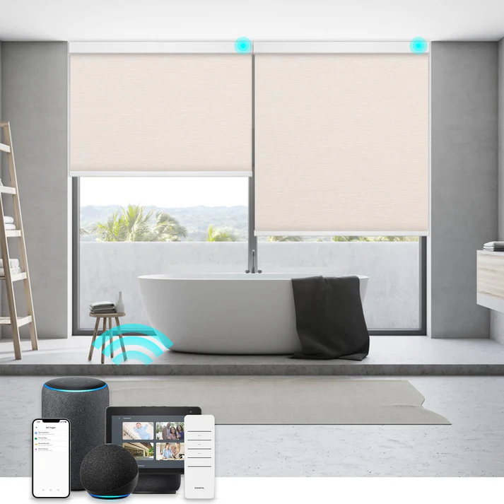 Smart Blackout Roller Blinds & Alexa IKEA SmartThings Motorized - Image 2