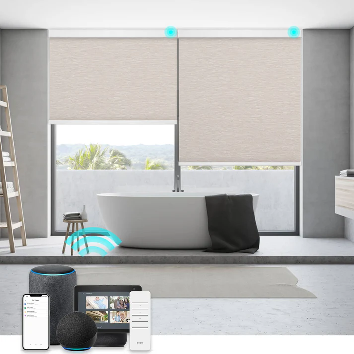 Smart Blackout Roller Blinds & Alexa IKEA SmartThings Motorized - Image 4
