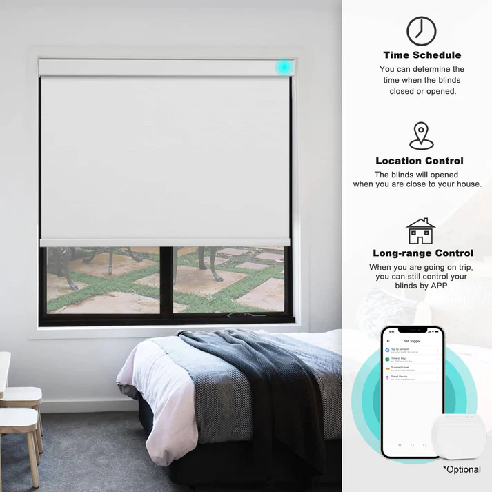 Smart Blackout Roller Blinds & Alexa IKEA SmartThings Motorized - Image 15