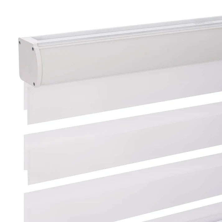 Custom Light Filtering Cordless Zebra Roller Shades - Image 3